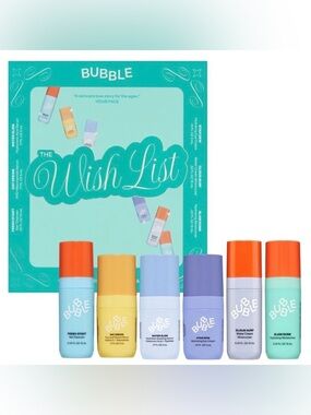 🆕🧼 BUBBLE LIMITED EDITION  “THE WISH LIST” 6 PIECE BUBBLE MINIS GIFT SET. NEW!